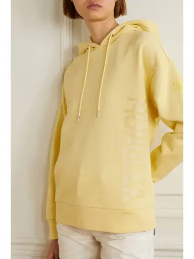 Moncler Printed Cotton-blend Jersey Hoodie | Thumbnail 3 Moncler Printed Cotton-blend Jersey Hoodie | Thumbnail 3