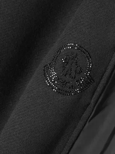 Moncler Embellished Shell-trimmed Cotton-jersey Track Pants | Thumbnail 4 Moncler Embellished Shell-trimmed Cotton-jersey Track Pants | Thumbnail 4