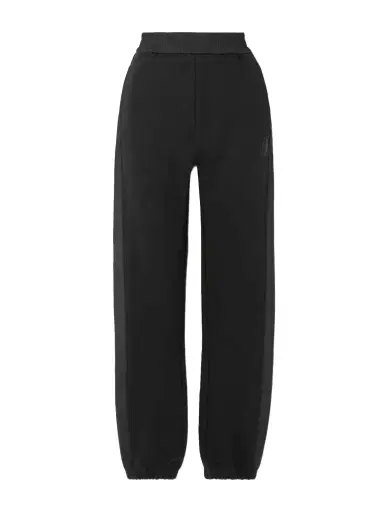 Moncler Embellished Shell-trimmed Cotton-jersey Track Pants | Thumbnail 1 Moncler Embellished Shell-trimmed Cotton-jersey Track Pants | Thumbnail 1