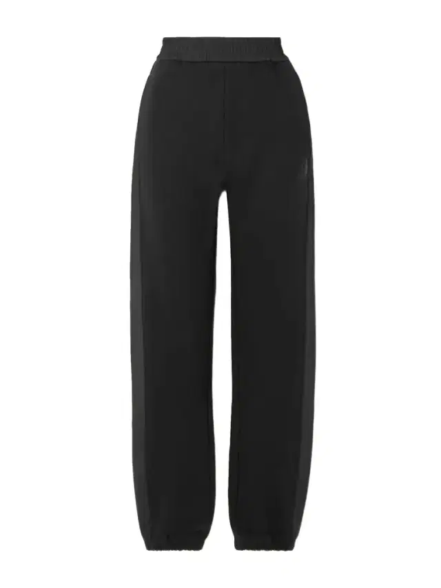 Embellished Shell-trimmed Cotton-jersey Track Pants