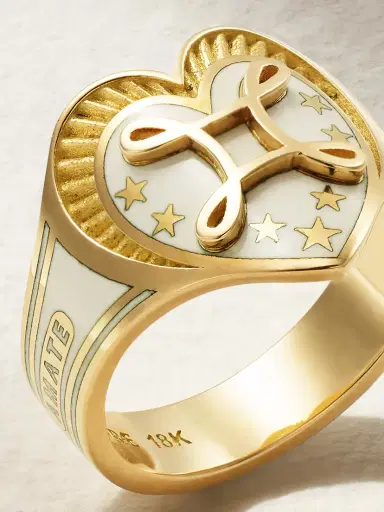 Foundrae True Love 18-karat Gold Enamel Ring | Thumbnail 4 Foundrae True Love 18-karat Gold Enamel Ring | Thumbnail 4