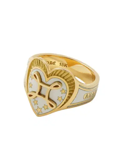 Foundrae True Love 18-karat Gold Enamel Ring | Thumbnail 1 Foundrae True Love 18-karat Gold Enamel Ring | Thumbnail 1