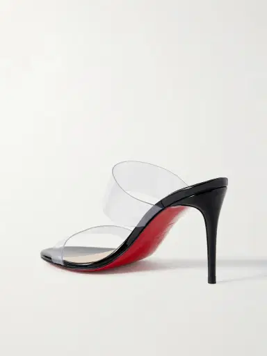 Christian Louboutin Just Nothing 85 Pvc And Patent-leather Mules | Thumbnail 3 Christian Louboutin Just Nothing 85 Pvc And Patent-leather Mules | Thumbnail 3