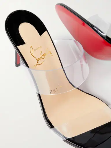 Christian Louboutin Just Nothing 85 Pvc And Patent-leather Mules | Thumbnail 4 Christian Louboutin Just Nothing 85 Pvc And Patent-leather Mules | Thumbnail 4