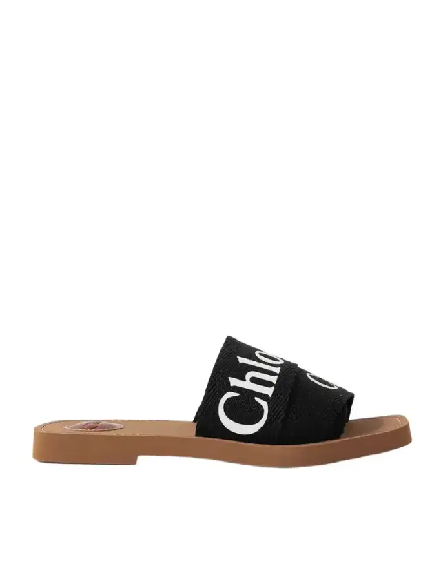 Woody Logo-print Canvas Slides