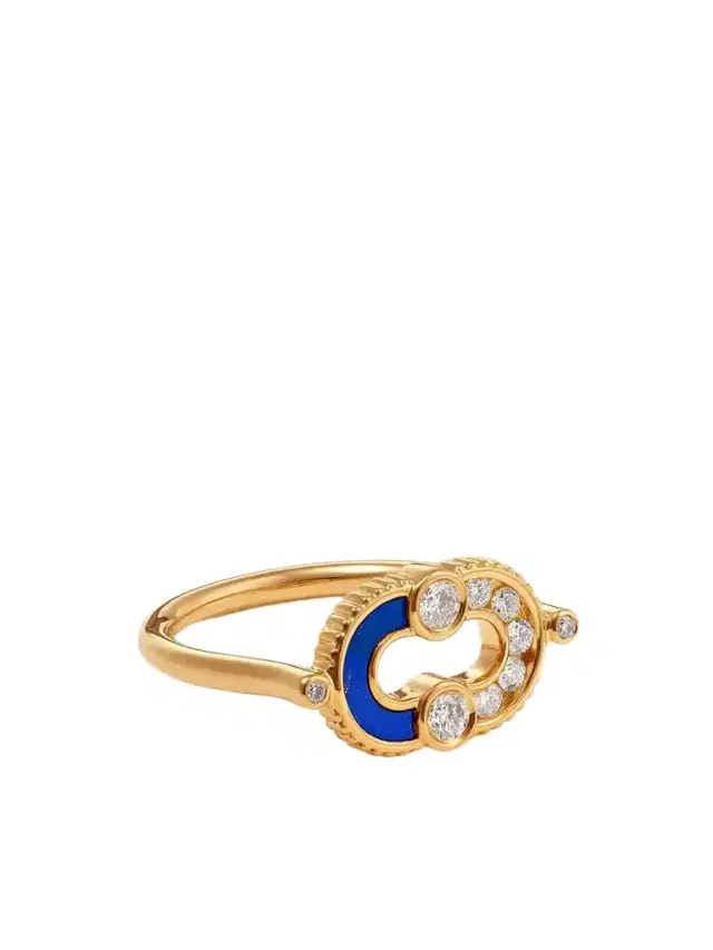 Magnetic 18-karat Gold, Lapis Lazuli And Diamond Ring
