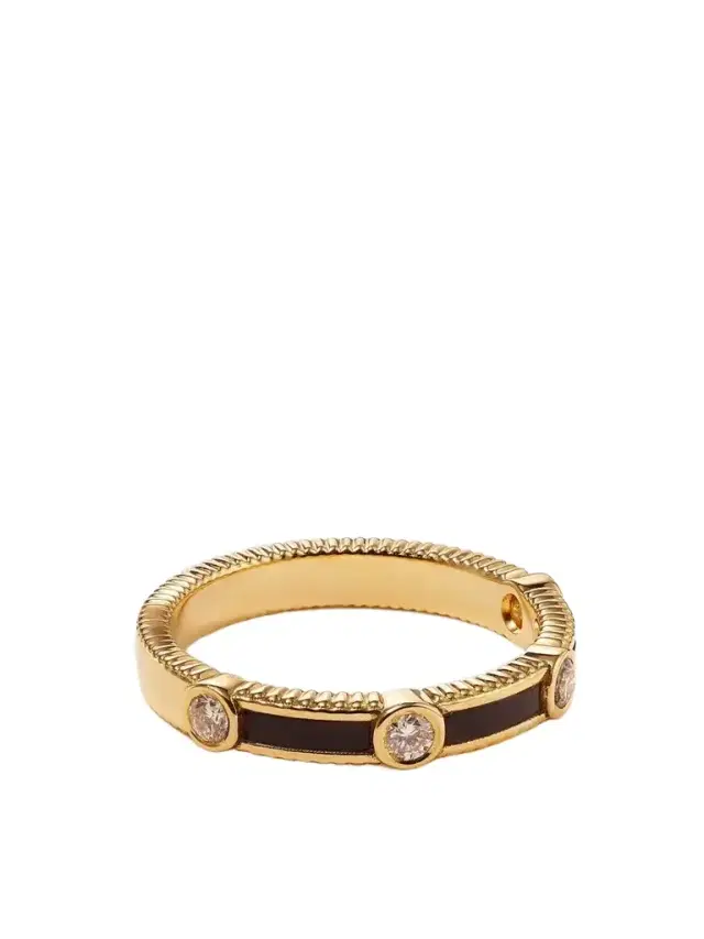Rayon 18-karat Gold, Onyx And Diamond Ring