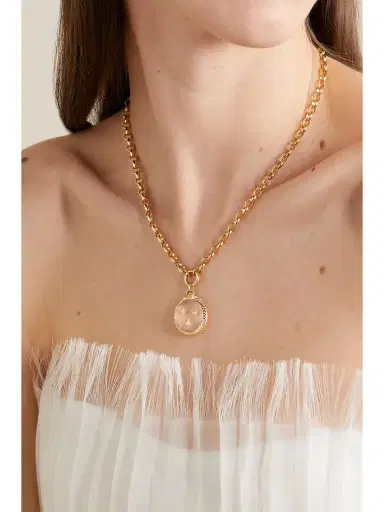 Foundrae Wholeness 18-karat Gold, Quartz And Diamond Necklace | Thumbnail 2 Foundrae Wholeness 18-karat Gold, Quartz And Diamond Necklace | Thumbnail 2