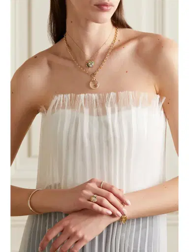 Foundrae Wholeness 18-karat Gold, Quartz And Diamond Necklace | Thumbnail 5 Foundrae Wholeness 18-karat Gold, Quartz And Diamond Necklace | Thumbnail 5