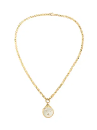 Foundrae Wholeness 18-karat Gold, Quartz And Diamond Necklace | Thumbnail 1 Foundrae Wholeness 18-karat Gold, Quartz And Diamond Necklace | Thumbnail 1