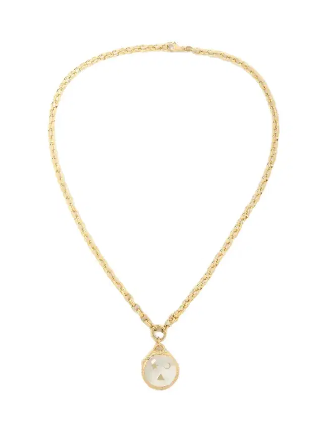 Foundrae Wholeness 18-karat Gold, Quartz And Diamond Necklace