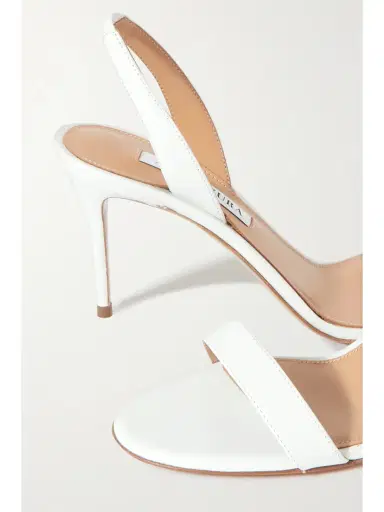 Aquazzura So Nude 85 Leather Slingback Sandals | Thumbnail 4