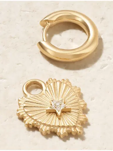 Foundrae 18-karat Gold Diamond Single Earring | Thumbnail 3 Foundrae 18-karat Gold Diamond Single Earring | Thumbnail 3