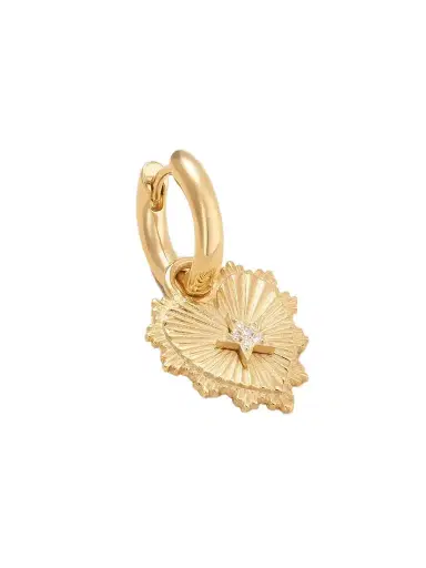 Foundrae 18-karat Gold Diamond Single Earring | Thumbnail 1 Foundrae 18-karat Gold Diamond Single Earring | Thumbnail 1
