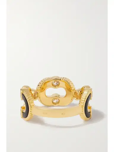 Viltier Magnetic Enchainee 18-karat Gold, Diamond And Onyx Ring | Thumbnail 3 Viltier Magnetic Enchainee 18-karat Gold, Diamond And Onyx Ring | Thumbnail 3