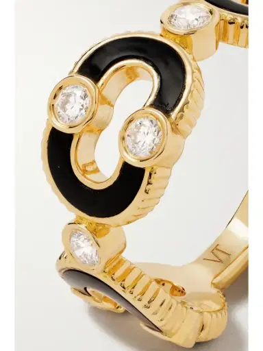Viltier Magnetic Enchainee 18-karat Gold, Diamond And Onyx Ring | Thumbnail 4 Viltier Magnetic Enchainee 18-karat Gold, Diamond And Onyx Ring | Thumbnail 4