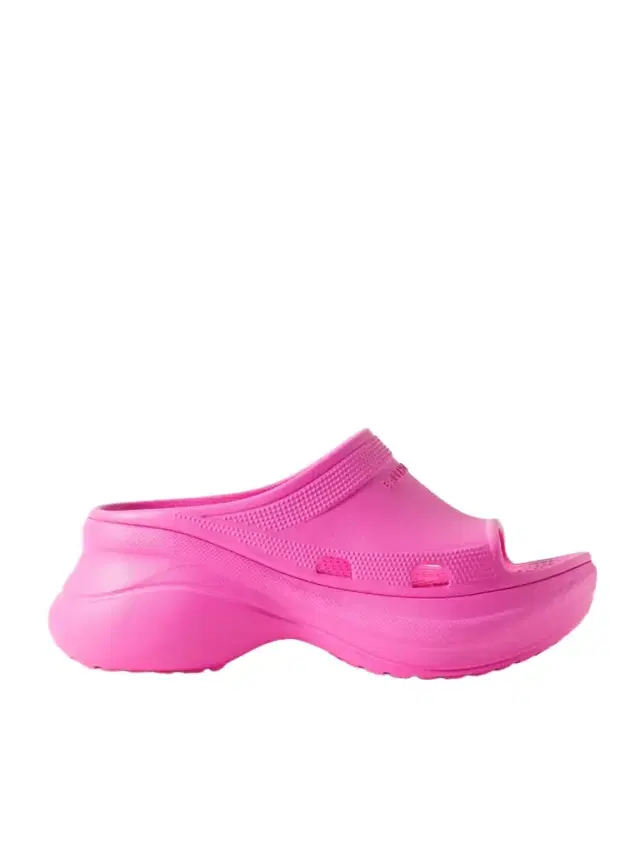+ Crocs Pool Perforated Neon Rubber Slides