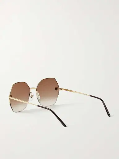 Cartier Eyewear Panthère De Cartier Hexagon-frame Gold-tone Sunglasses | Thumbnail 3 Cartier Eyewear Panthère De Cartier Hexagon-frame Gold-tone Sunglasses | Thumbnail 3