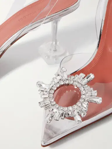 Amina Muaddi Begum Crystal-embellished Pvc Slingback Pumps | Thumbnail 4 Amina Muaddi Begum Crystal-embellished Pvc Slingback Pumps | Thumbnail 4