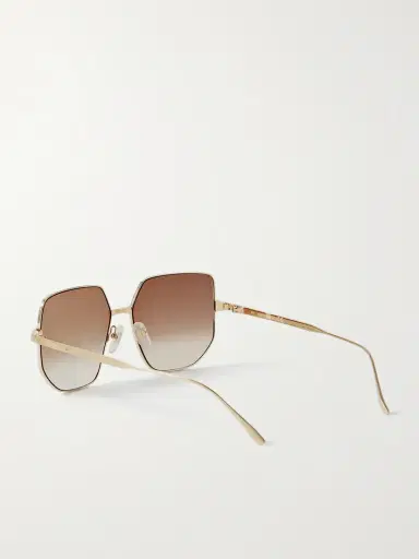Cartier Eyewear Santos De Cartier Hexagon-frame Gold-tone Sunglasses | Thumbnail 3 Cartier Eyewear Santos De Cartier Hexagon-frame Gold-tone Sunglasses | Thumbnail 3