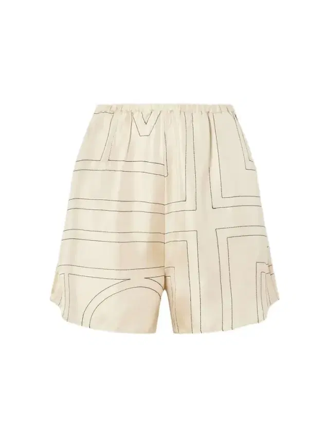 TOTEME Embroidered Silk-twill Shorts