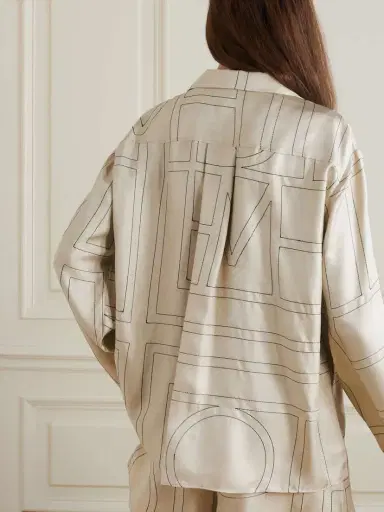TOTEME Embroidered Silk-twill Shirt | Thumbnail 3 TOTEME Embroidered Silk-twill Shirt | Thumbnail 3