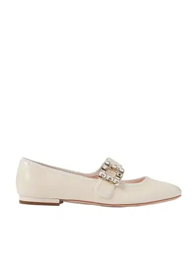 Roger Vivier Très Vivier Crystal-embellished Glossed-leather Ballet Flats | Thumbnail 1