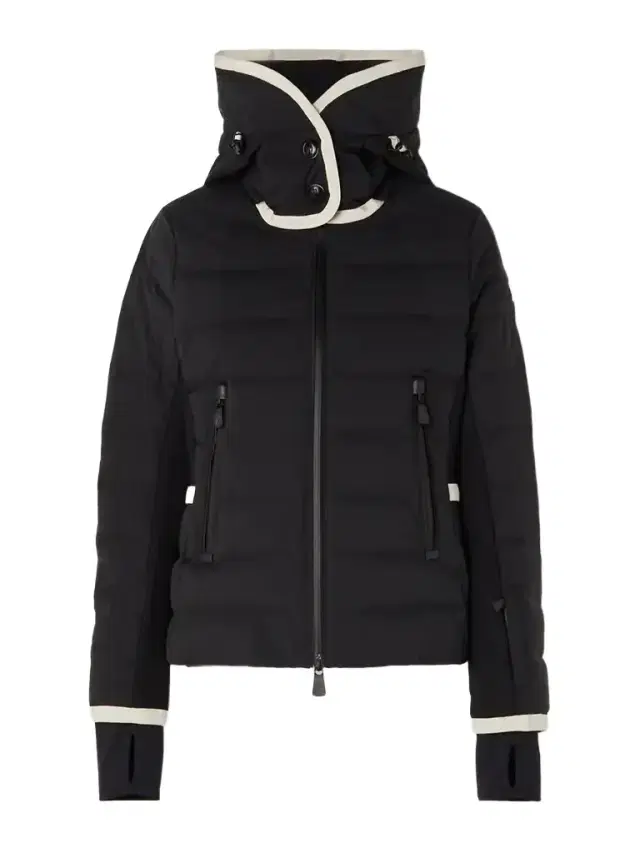 Lamoura Hooded Grosgrain-trimmed Quilted Down Ski Jacket