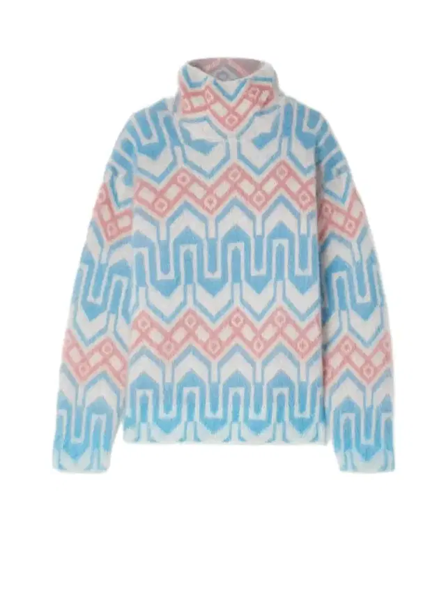 Jacquard-knit Mohair-blend Turtleneck Sweater