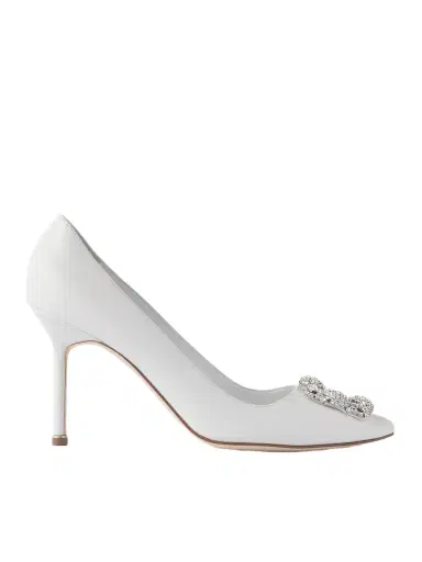 Manolo Blahnik Hangisi 90 Crystal-embellished Leather Pumps | Thumbnail 1
