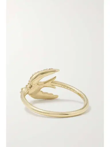 Jacquie Aiche Swallow 14-karat Gold Diamond Ring | Thumbnail 3