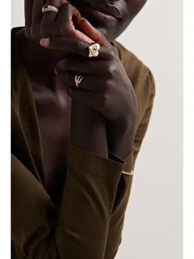 Jacquie Aiche Swallow 14-karat Gold Diamond Ring | Thumbnail 6