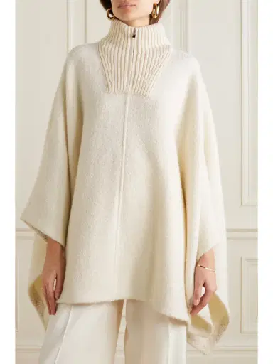 Loro Piana Britney Cashmere And Silk-blend Turtleneck Poncho | Thumbnail 3 Loro Piana Britney Cashmere And Silk-blend Turtleneck Poncho | Thumbnail 3