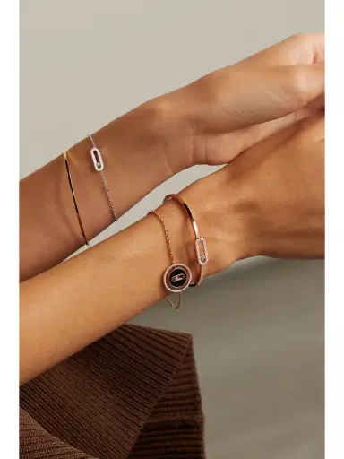 Messika Move Uno 18-karat Rose Gold Diamond Bangle | Thumbnail 2 Messika Move Uno 18-karat Rose Gold Diamond Bangle | Thumbnail 2