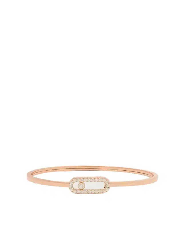 Messika Move Uno 18-karat Rose Gold Diamond Bangle