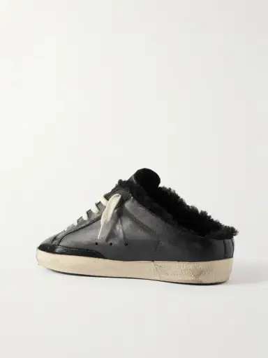 Golden Goose Super-star Sabot Distressed Shearling-lined Leather Slip-on Sneakers | Thumbnail 3 Golden Goose Super-star Sabot Distressed Shearling-lined Leather Slip-on Sneakers | Thumbnail 3