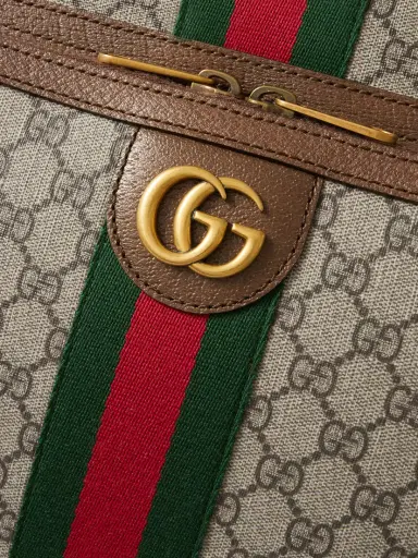 Gucci Savoy Leather-trimmed Printed Coated-canvas Suitcase | Thumbnail 4