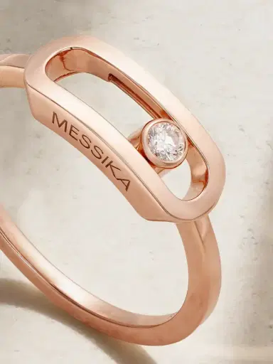 Messika Move Uno 18-karat Rose Gold Diamond Ring | Thumbnail 4 Messika Move Uno 18-karat Rose Gold Diamond Ring | Thumbnail 4