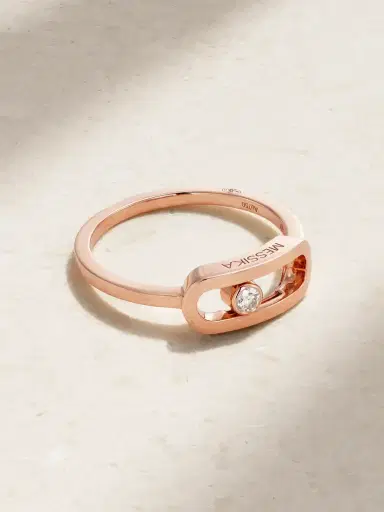 Messika Move Uno 18-karat Rose Gold Diamond Ring | Thumbnail 1 Messika Move Uno 18-karat Rose Gold Diamond Ring | Thumbnail 1
