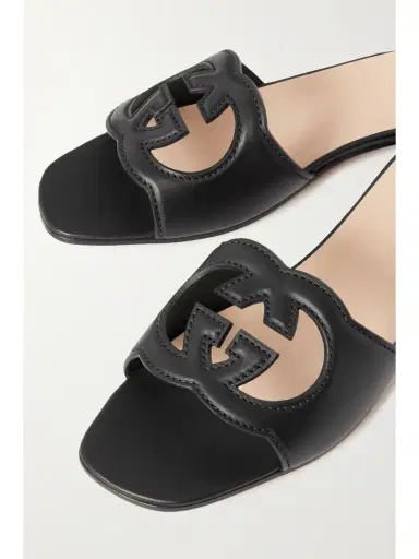 Gucci Cutout Leather Slides | Thumbnail 4 Gucci Cutout Leather Slides | Thumbnail 4