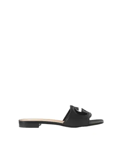 Gucci Cutout Leather Slides | Thumbnail 1 Gucci Cutout Leather Slides | Thumbnail 1