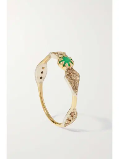 Pascale Monvoisin Adele N°1 9-karat Gold And Sterling Silver, Emerald And Diamond Ring | Thumbnail 5 Pascale Monvoisin Adele N°1 9-karat Gold And Sterling Silver, Emerald And Diamond Ring | Thumbnail 5