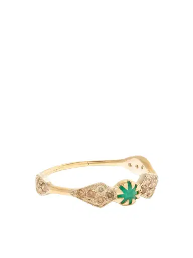 Pascale Monvoisin Adele N°1 9-karat Gold And Sterling Silver, Emerald And Diamond Ring | Thumbnail 1 Pascale Monvoisin Adele N°1 9-karat Gold And Sterling Silver, Emerald And Diamond Ring | Thumbnail 1