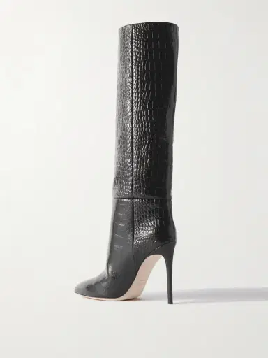 Paris Texas Stiletto 105 Croc-effect Leather Knee Boots | Thumbnail 3