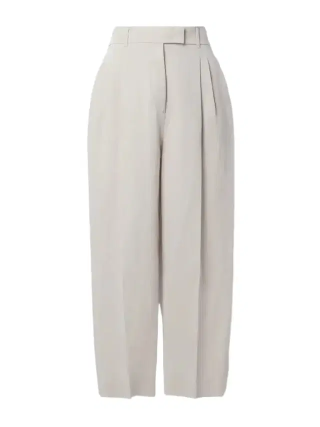Loro Piana Wybie Cropped Pleated Wool-blend Twill Wide-leg Pants