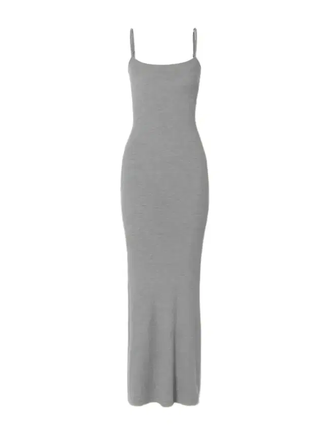 Soft ounge Ribbed ong Stretch-modal Slip Dress - Heather Grey