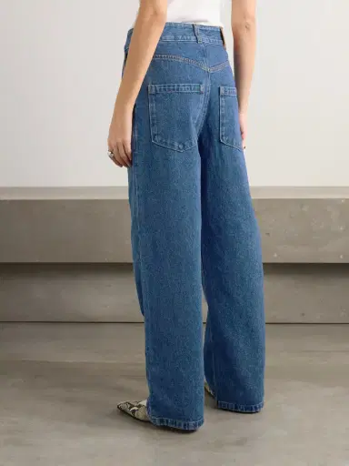 Loewe Anagram Appliquéd High-rise Wide-leg Jeans | Thumbnail 4