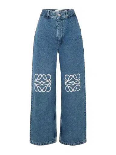 Loewe Anagram Appliquéd High-rise Wide-leg Jeans | Thumbnail 1