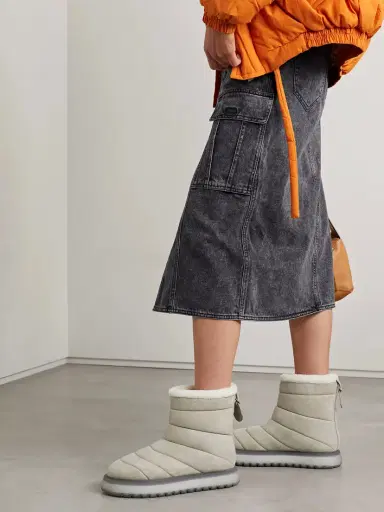 Moncler Hermosa Shearling-lined Suede Ankle Boots | Thumbnail 2