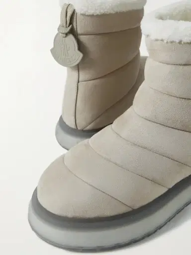 Moncler Hermosa Shearling-lined Suede Ankle Boots | Thumbnail 4